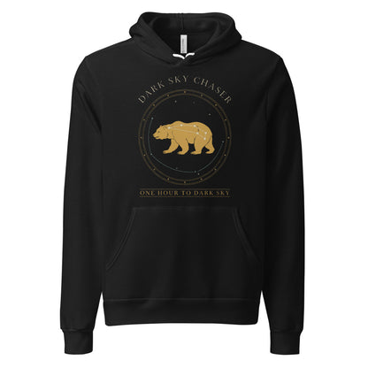 Dark Sky Chaser Ursa Major constellation astronomy hoodie — Black, front
