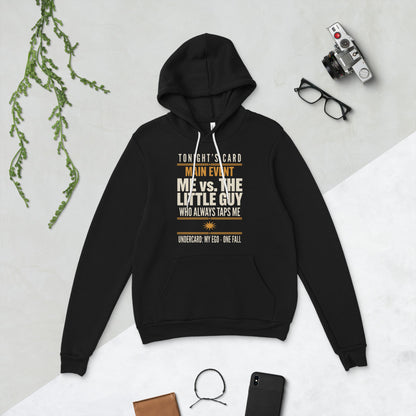 Tonight's Card funny Brazilian jiu jitsu hoodie — Black, flat lay