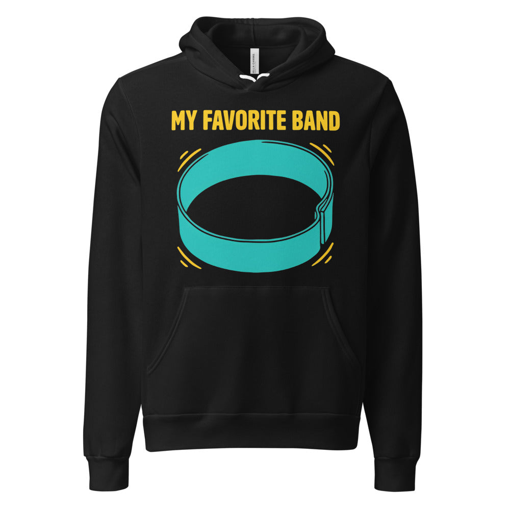 My Favorite Band funny physical therapy hoodie — Black, front