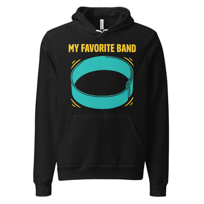 My Favorite Band funny physical therapy hoodie — Black, front