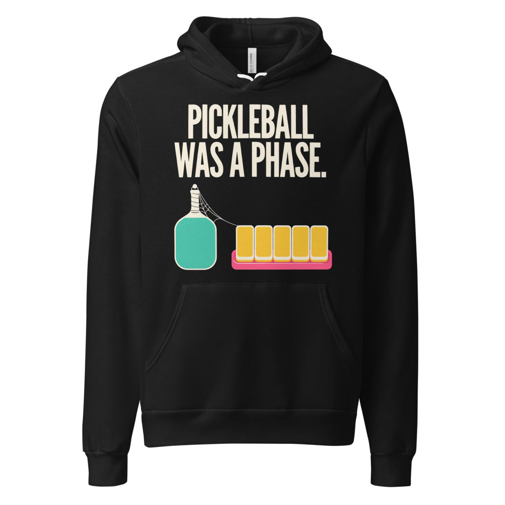 Pickleball Was A Phase funny mahjong hoodie — Black, front