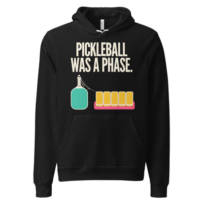 Pickleball Was A Phase funny mahjong hoodie — Black, front