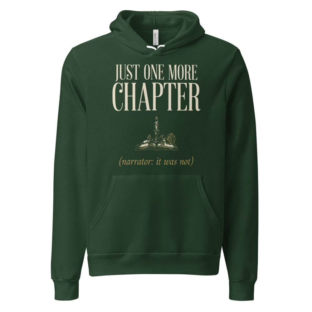 Just One More Chapter book lover dark academia hoodie — Forest, front