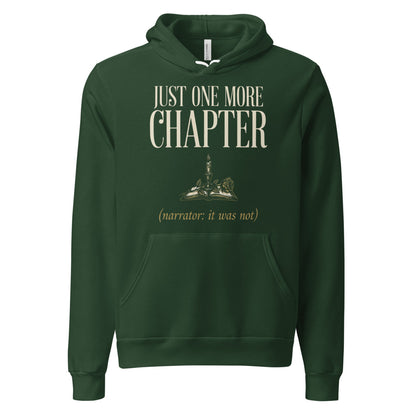 Just One More Chapter book lover dark academia hoodie — Forest, front