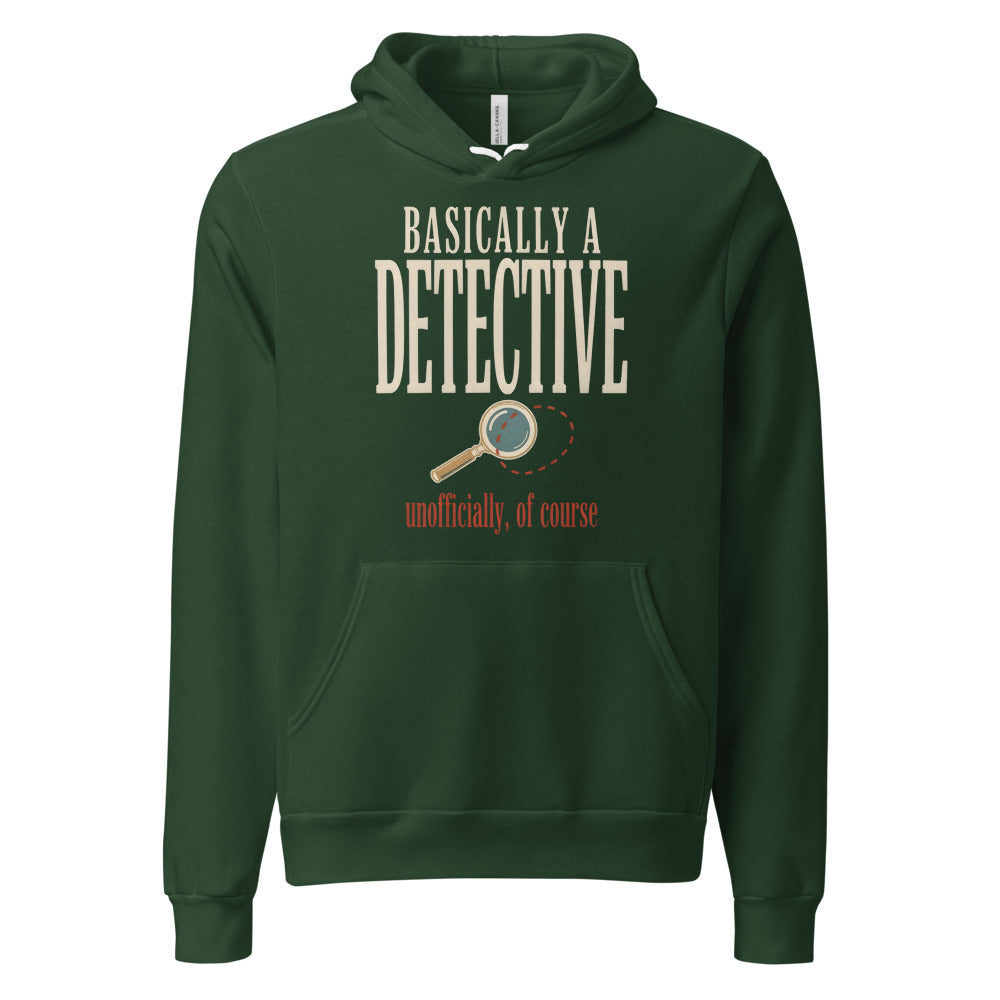 Basically a Detective vintage true crime hoodie — Forest, front