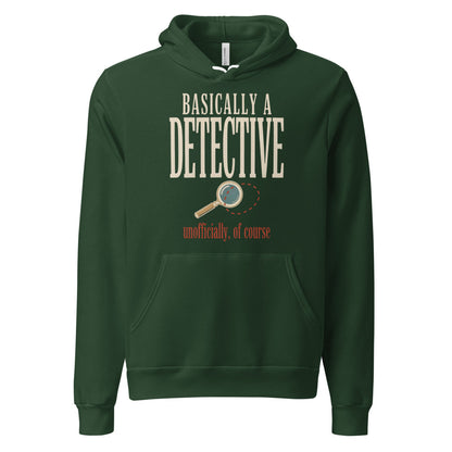 Basically a Detective vintage true crime hoodie — Forest, front