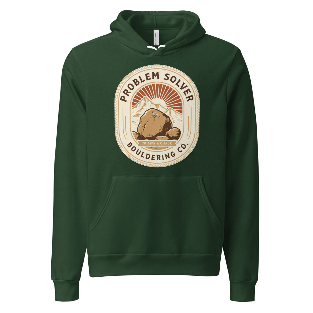 Problem Solver Bouldering Badge hoodie — Forest, front