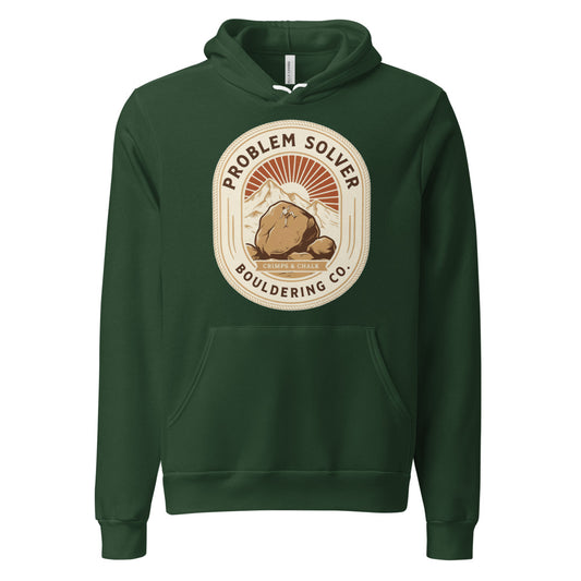 Problem Solver Bouldering Badge hoodie — Forest, front