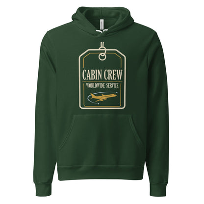 Worldwide Service cabin crew hoodie — Forest, front