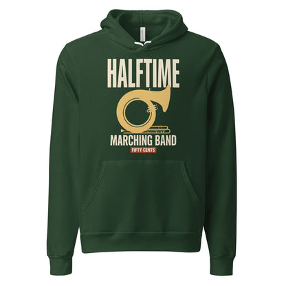 Official Halftime vintage marching band hoodie — Forest, front