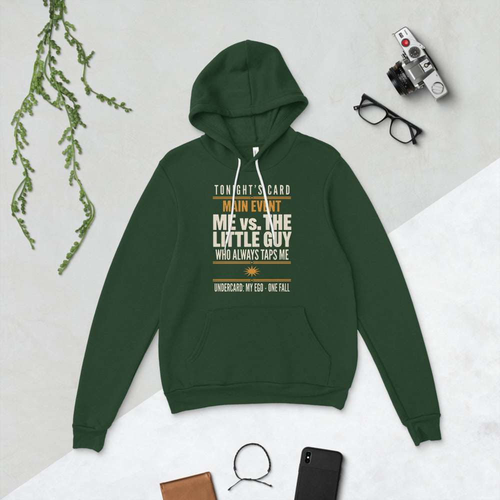 Tonight's Card funny Brazilian jiu jitsu hoodie — Forest, flat lay