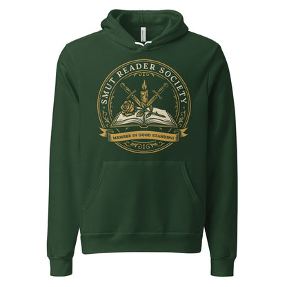 Smut Reader Society book lover dark academia hoodie — Forest, front