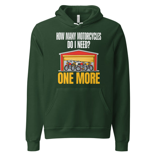 One More funny motorcycle hoodie — Forest, front
