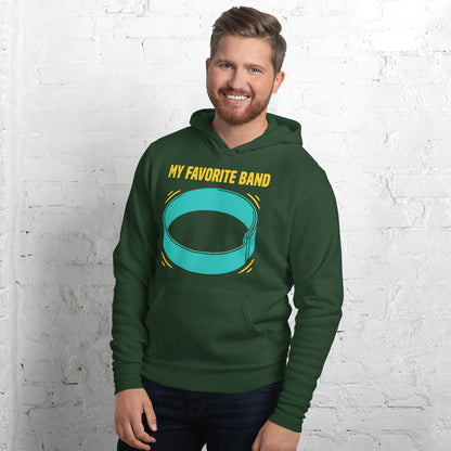 My Favorite Band funny physical therapy hoodie — Forest, on model