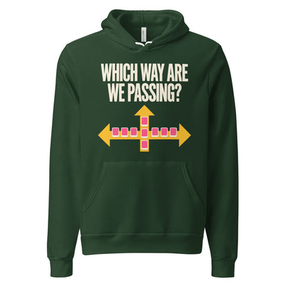 Which Way Are We Passing funny mahjong hoodie — Forest, front