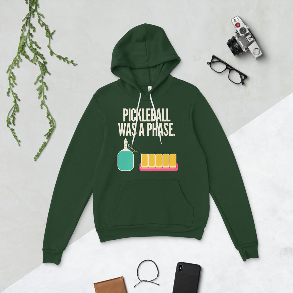 Pickleball Was A Phase funny mahjong hoodie — Forest, flat lay