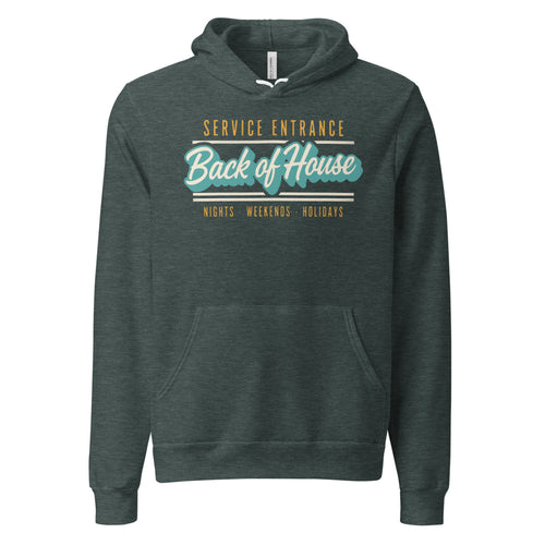 Line Cook Hoodie, Back of House Gift, Restaurant Worker Hoodie — Nights Weekends Holidays Diner Sign