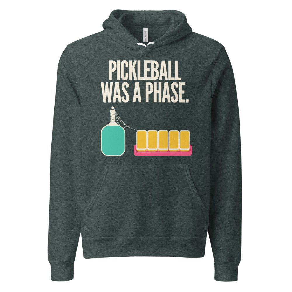Pickleball Was A Phase funny mahjong hoodie — Heather Forest, front