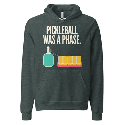 Pickleball Was A Phase funny mahjong hoodie — Heather Forest, front