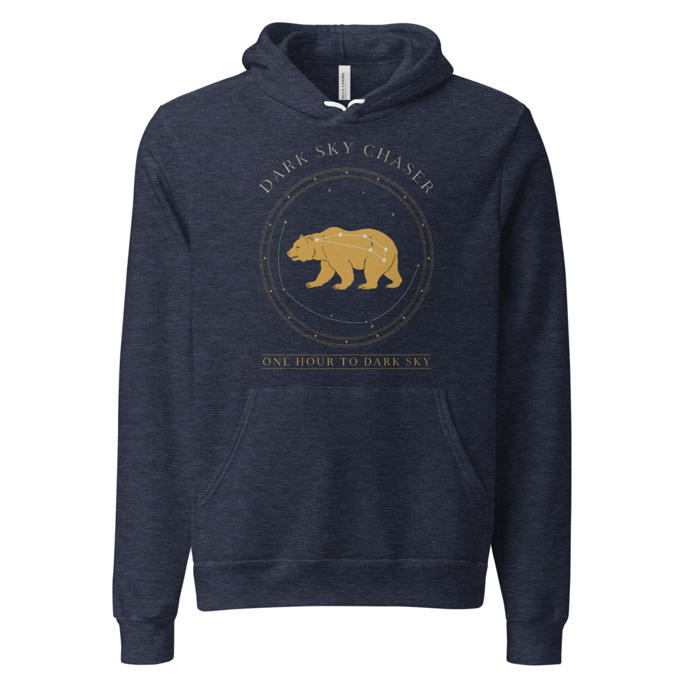 Dark Sky Chaser Ursa Major constellation astronomy hoodie — Heather Navy, front