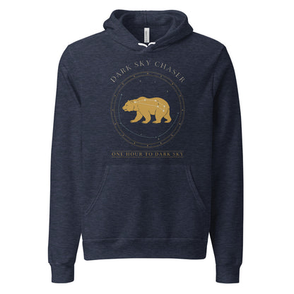 Dark Sky Chaser Ursa Major constellation astronomy hoodie — Heather Navy, front
