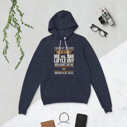 Tonight's Card funny Brazilian jiu jitsu hoodie — Heather Navy, flat lay