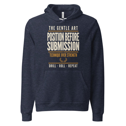 Jiu Jitsu Hoodie, BJJ Gift for Him, Brazilian Jiu Jitsu Hoodie - Position Before Submission Gentle Art