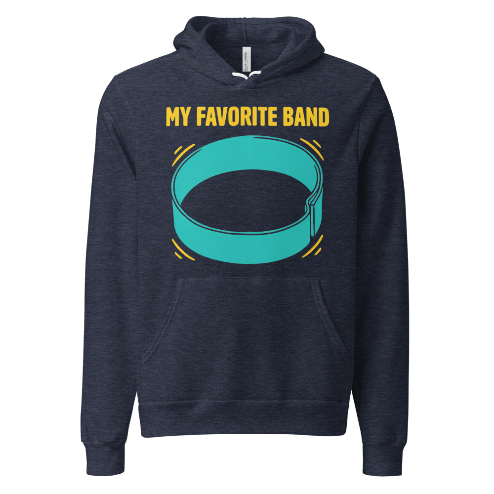 My Favorite Band funny physical therapy hoodie — Heather Navy, front