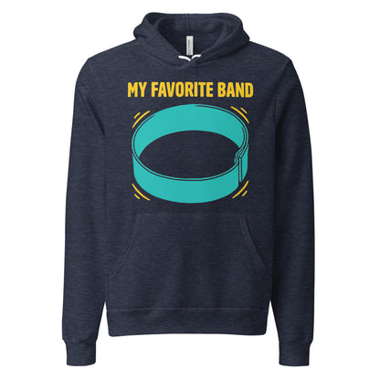 My Favorite Band funny physical therapy hoodie — Heather Navy, front