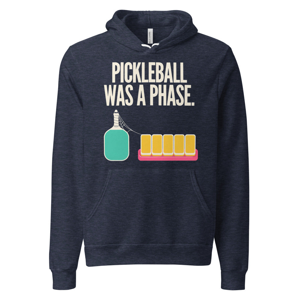 Pickleball Was A Phase funny mahjong hoodie — Heather Navy, front