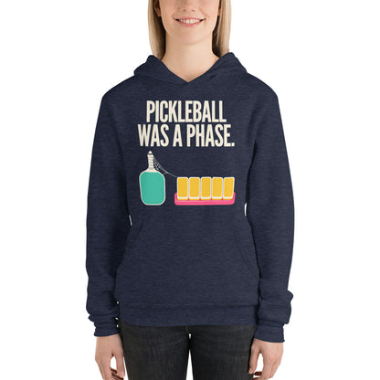 Pickleball Was A Phase funny mahjong hoodie — Heather Navy, on model