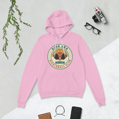 Dink Era Pickleball Club retro hoodie — Lilac, flat lay