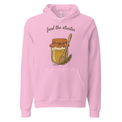 Feed The Starter sourdough baker hoodie — Lilac, front