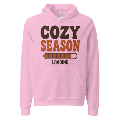 Cozy Season Loading retro 70s fall hoodie — Lilac, front