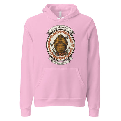 Backyard Beekeeper Keeper of Bees vintage apiary crest hoodie — Lilac, front