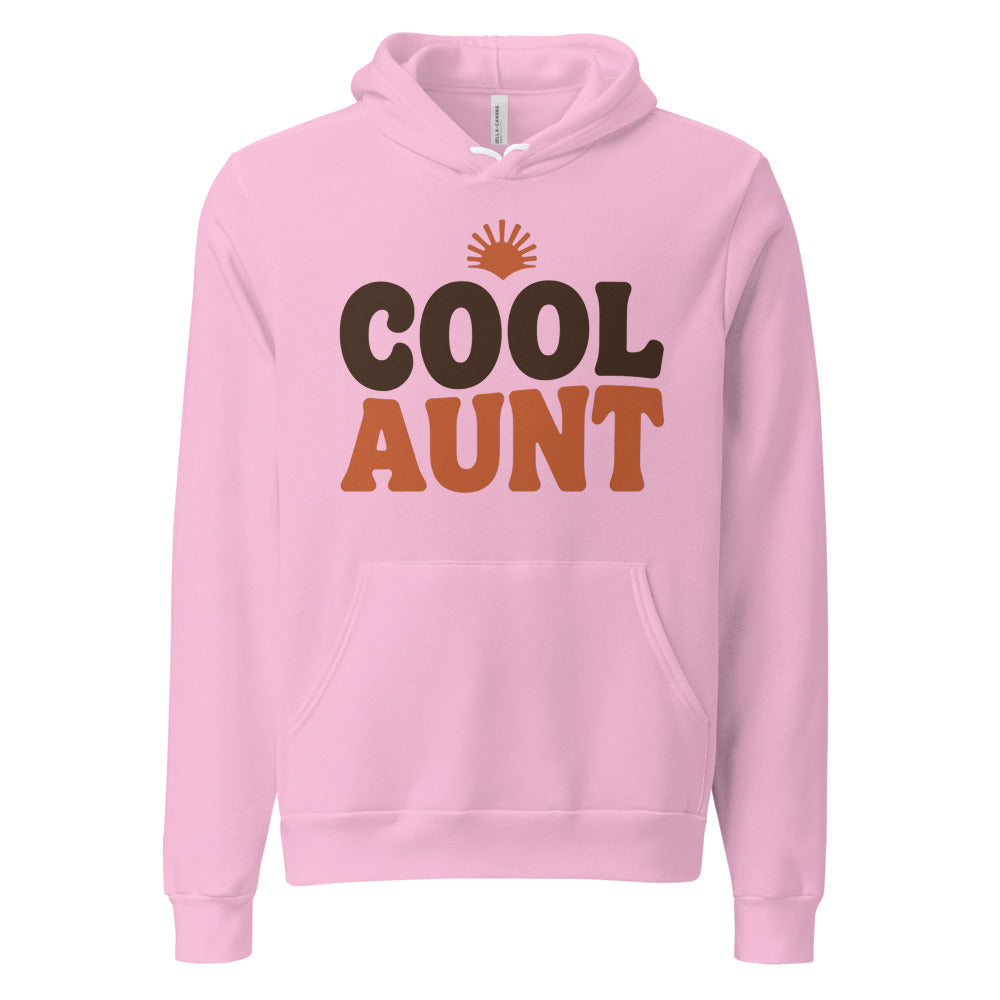 Cool Aunt retro groovy aunt hoodie — Lilac, front