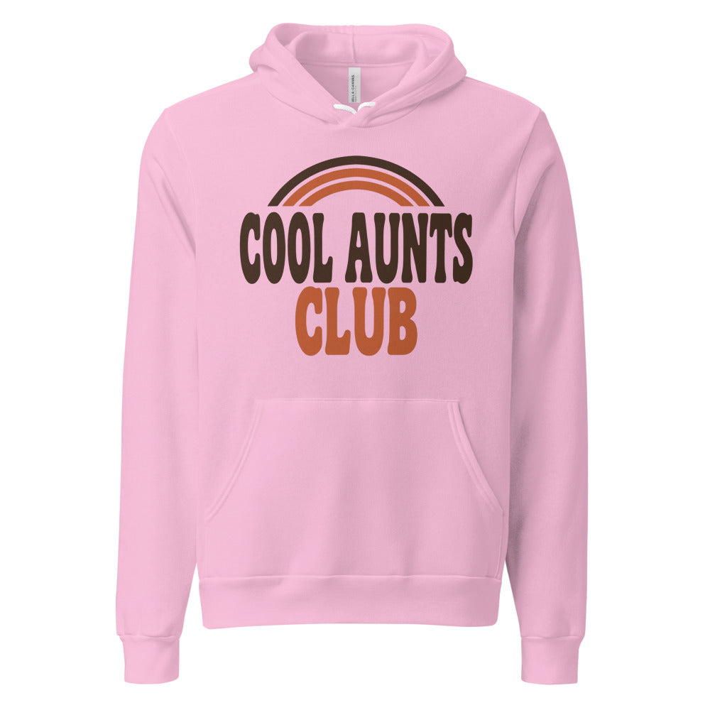 Cool Aunts Club retro groovy aunt hoodie — Lilac, front