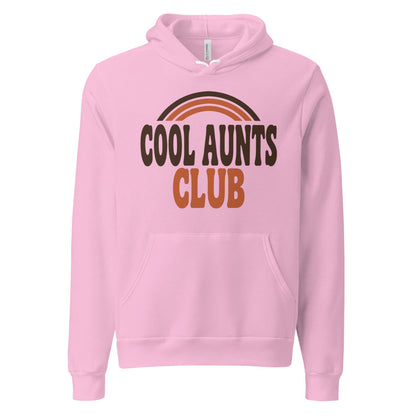 Cool Aunts Club retro groovy aunt hoodie — Lilac, front