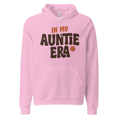 In My Auntie Era retro groovy aunt hoodie — Lilac, front
