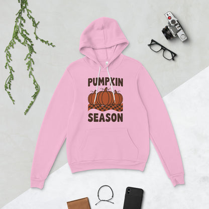 Pumpkin Season retro 70s fall hoodie — Lilac, flat lay