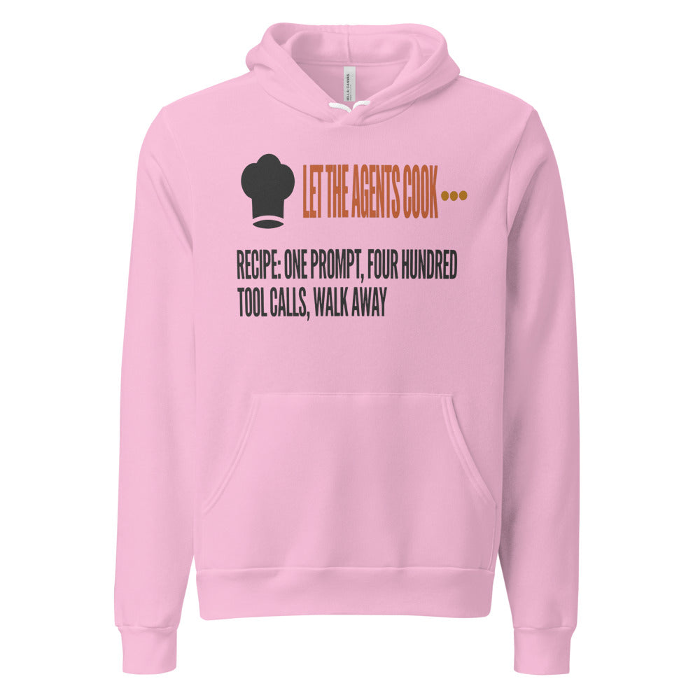 Let The Agents Cook hoodie — Lilac, front