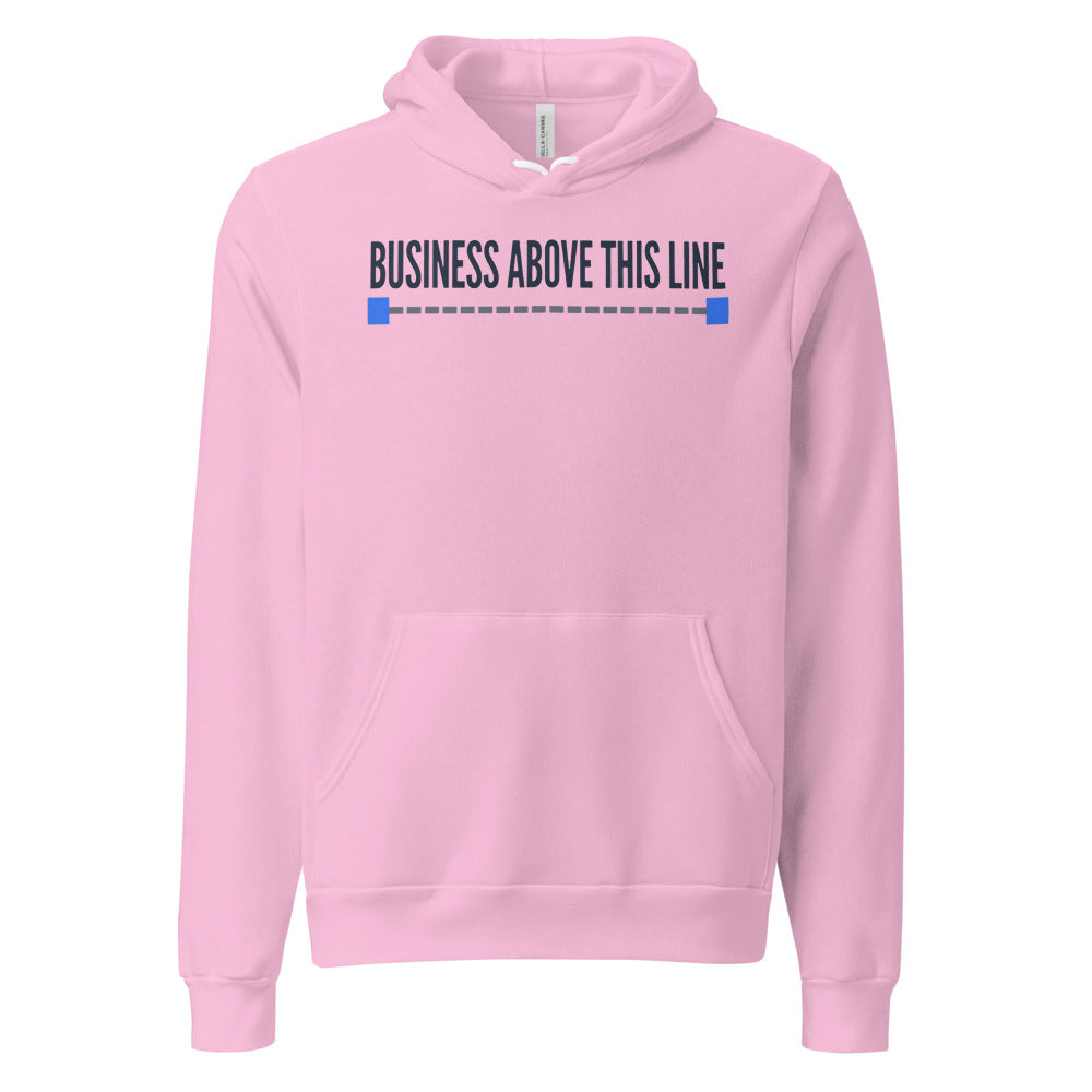 Business Above This Line pullover hoodie — Lilac, front