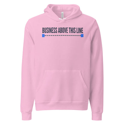 Business Above This Line pullover hoodie — Lilac, front