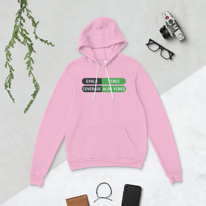Eval Suite Vibes agentic AI engineer hoodie — Lilac, flat lay