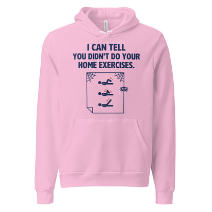 Home Exercises funny physical therapy hoodie — Lilac, front