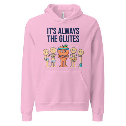 Always The Glutes funny physical therapy hoodie — Lilac, front