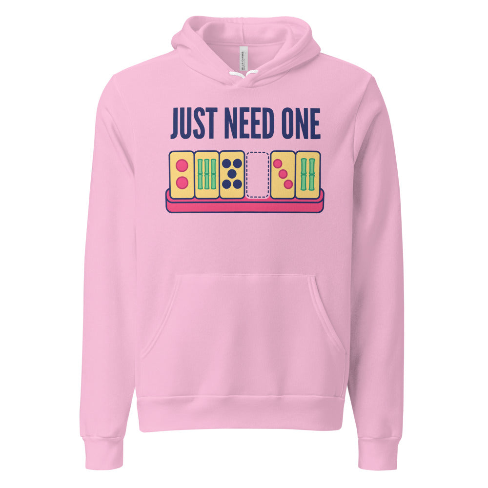 Just Need One funny mahjong hoodie — Lilac, front