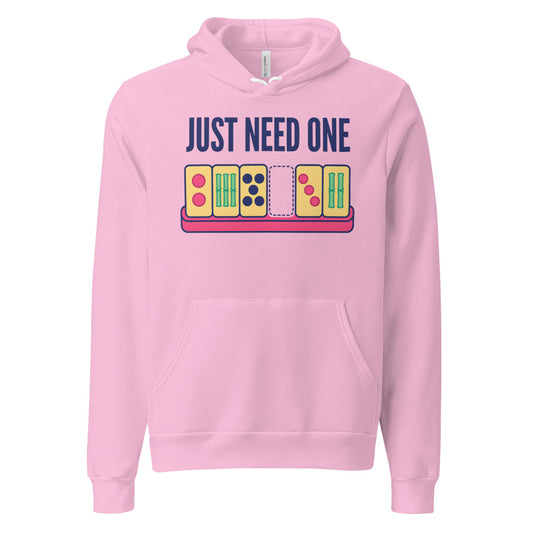 Just Need One funny mahjong hoodie — Lilac, front