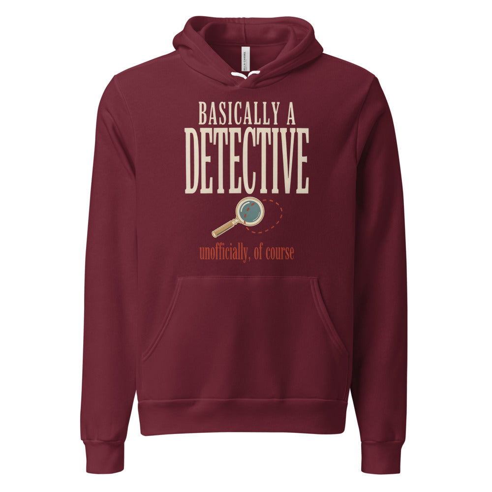 Basically a Detective vintage true crime hoodie — Maroon, front