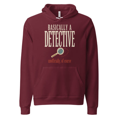 Basically a Detective vintage true crime hoodie — Maroon, front